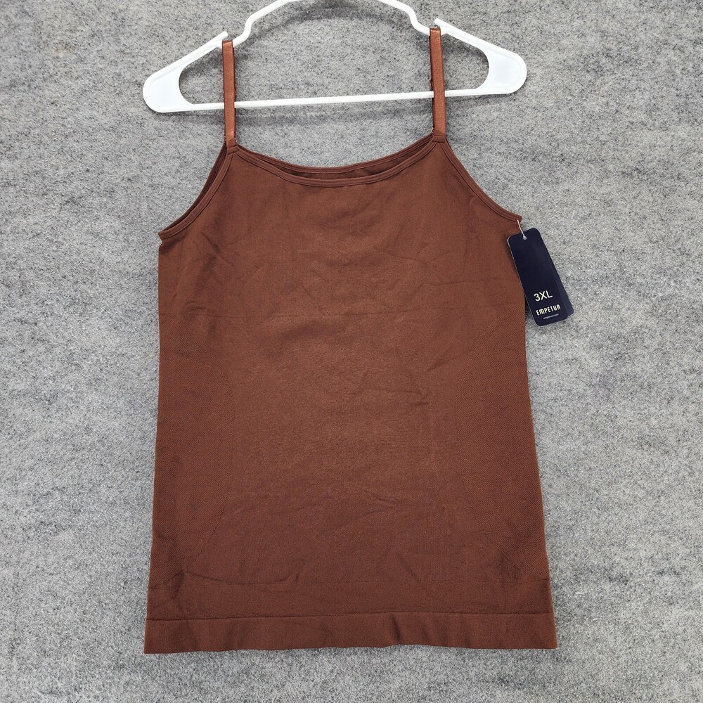 Empetua Scoop Neck Cami Womens 3XL Brown Sleeveless